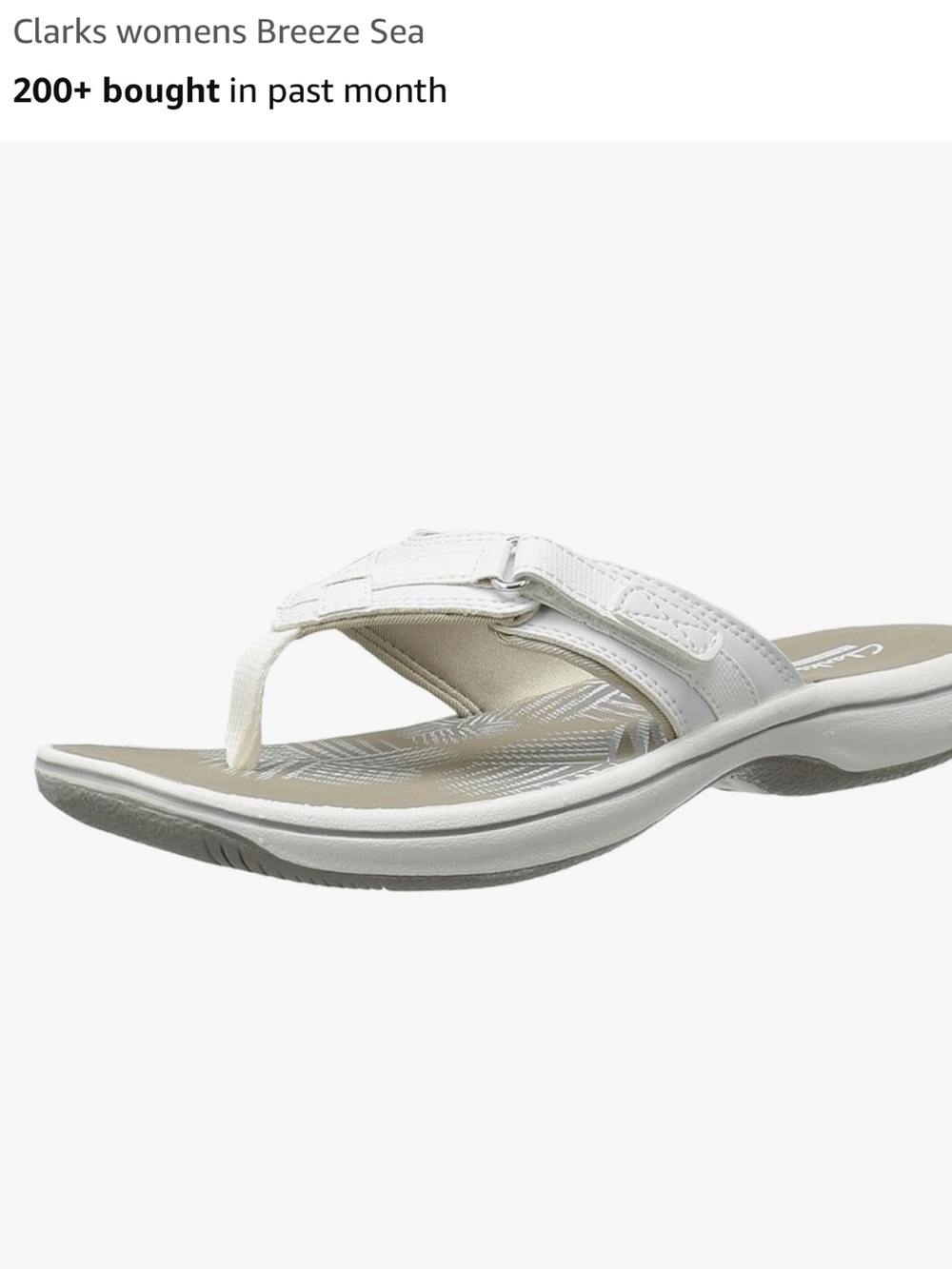Clarks Women's White Slide Sandals - Picture 8 of 16